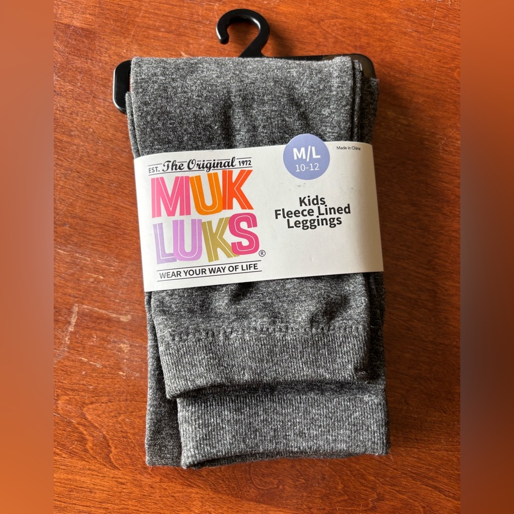 Muk Luks for Kids Fleece Lined Leggings, Grey